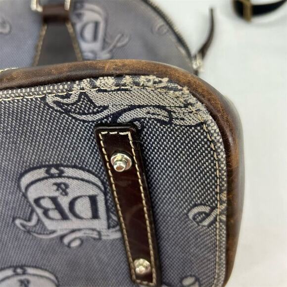 Vintage Dooney & Bourke Donegal Crest Dome Signature DB Satchel Purse FLAW - Picture 10 of 16